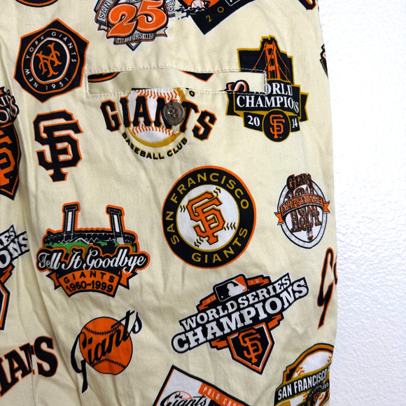 Loudmouth San Francisco Giants Pants 36 37x31 Cream Multi MLB NY Giants AOP Golf - Picture 5 of 9